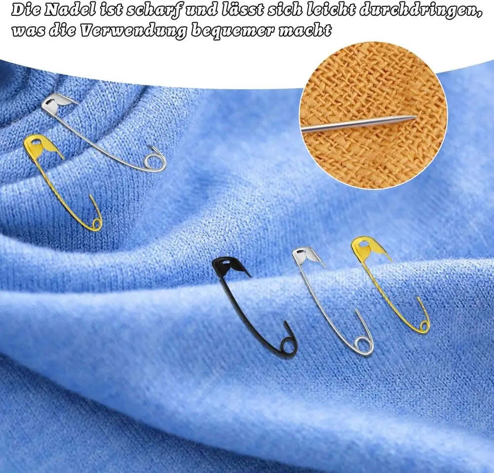 50/100Pcs Safety Pins 19/22/27/32/38/45/55mm Rust Resistant Silver Durable Safety Pins For DIY Crafts Sewing Accessories