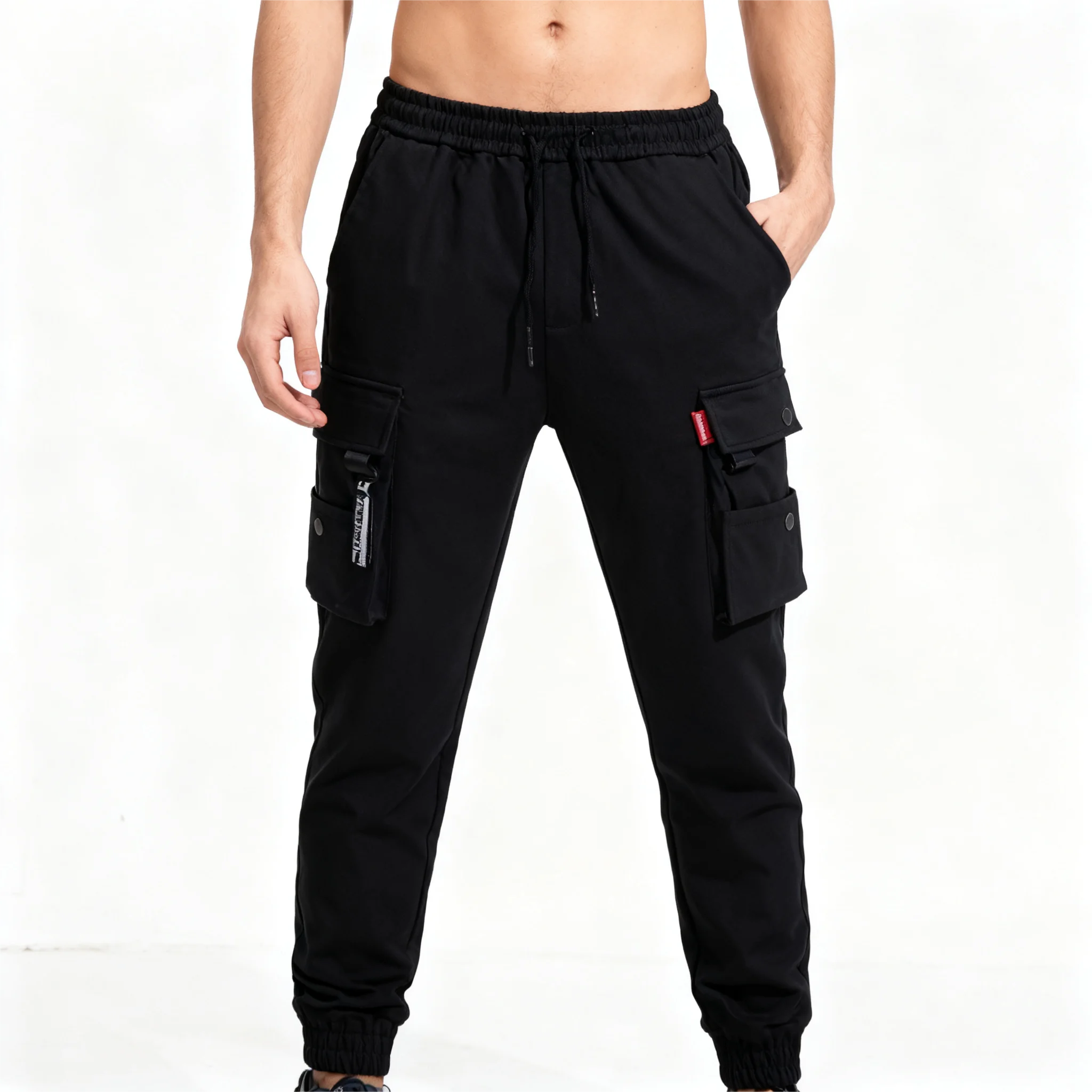 2025 New Trendy Solid Color Pants, Multi Flap Pocket Men's Cargo Pants, Loose Casual Outdoor Pants, Men's Work Pants oversized