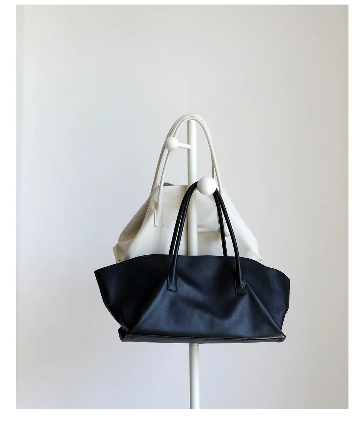 Luxury Niche First-layer Cowhide Tote Bag Woman Large Capacity Shoulder Underarm Bag Casual Tote Big Handbag 2026 New