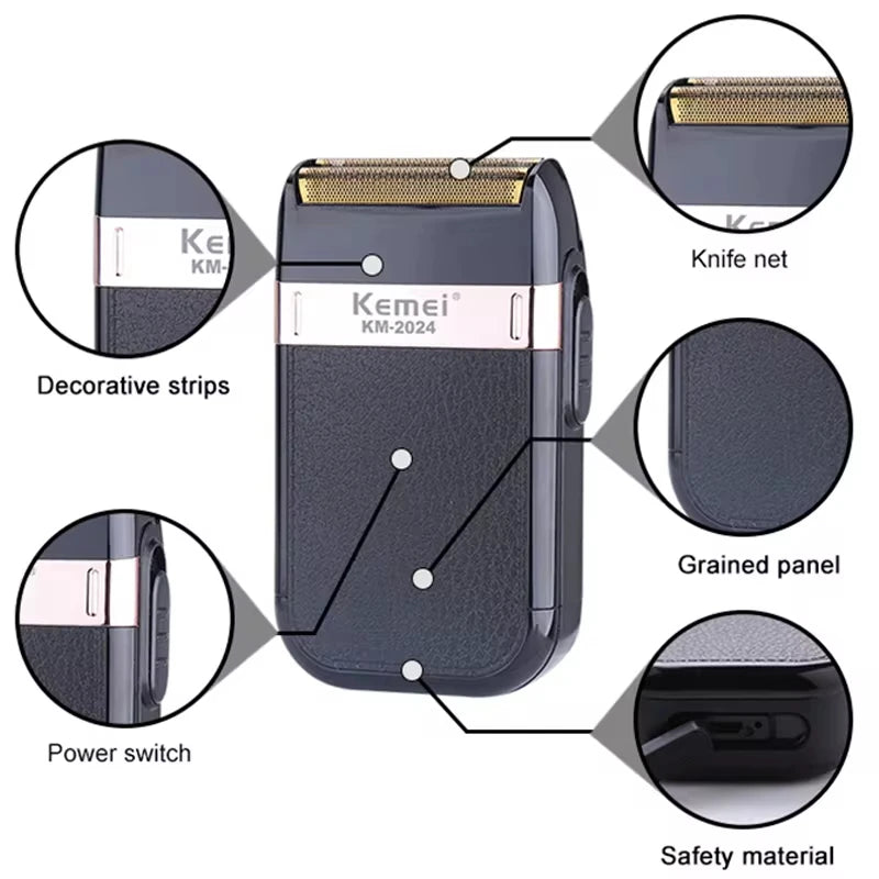 Kemei KM-2628 KM-678 KM-2024 Professional Electric Hair Clippers Beard Clipper Rechargeable Men's Shaver Hair Trimmer Kit