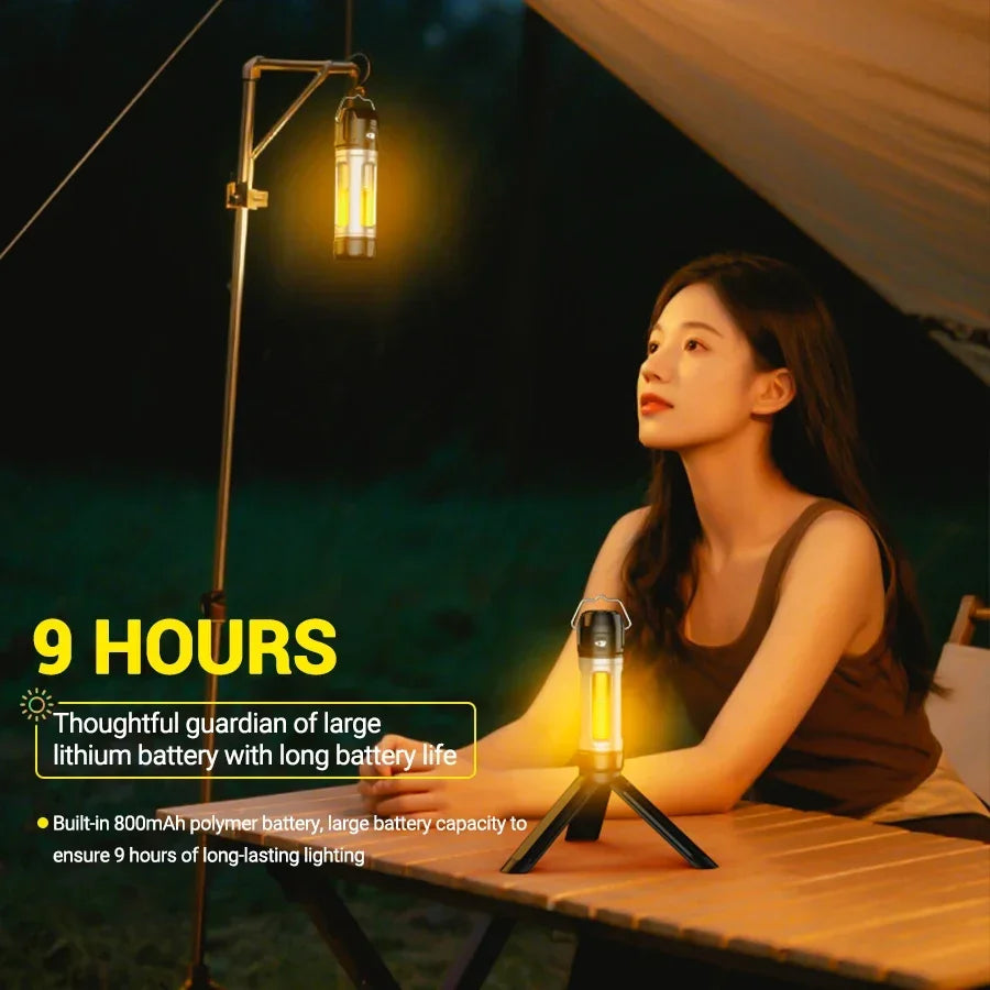 K1 Camping Lantern - 1000LM Bright LED,Adjustable Warm/Cool Light, Portable Hook & Handle for Tent, Outdoor, Emergency, Hiking