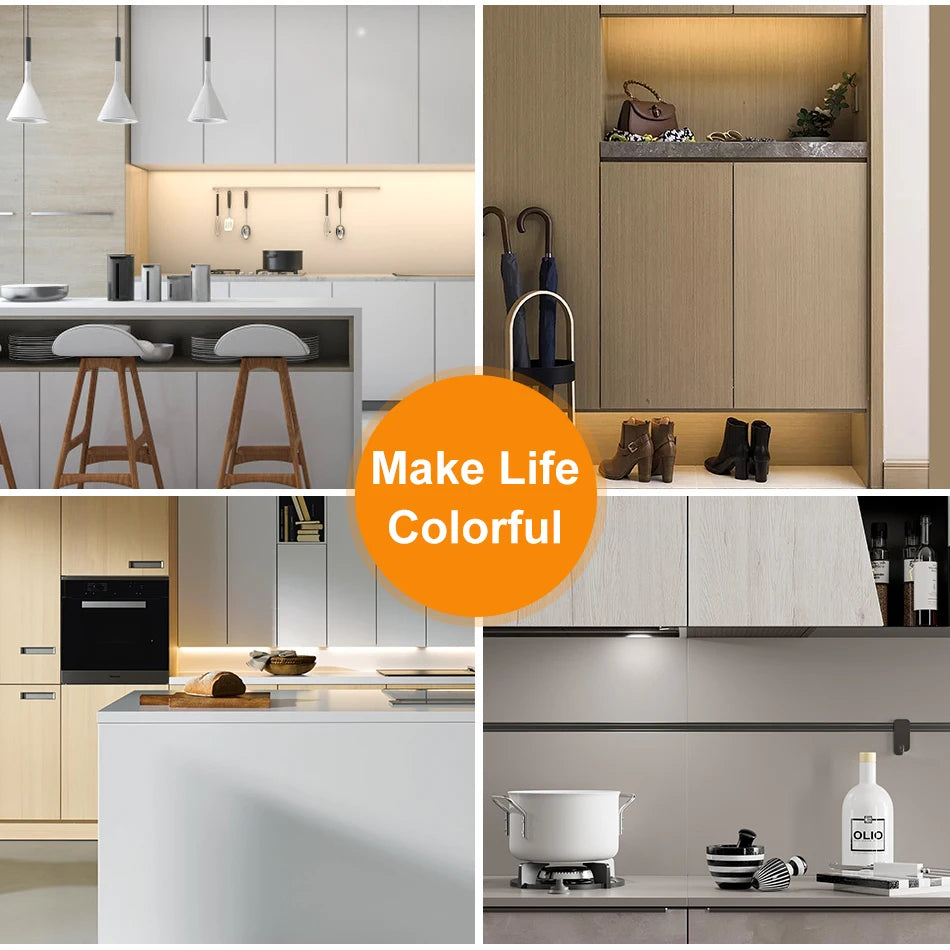 Hand Sweep Induction LED Light Bar Motion Sensor Under Cabinet Lamp for Kitchen Restroom Detector Tube Beside Table Night Light