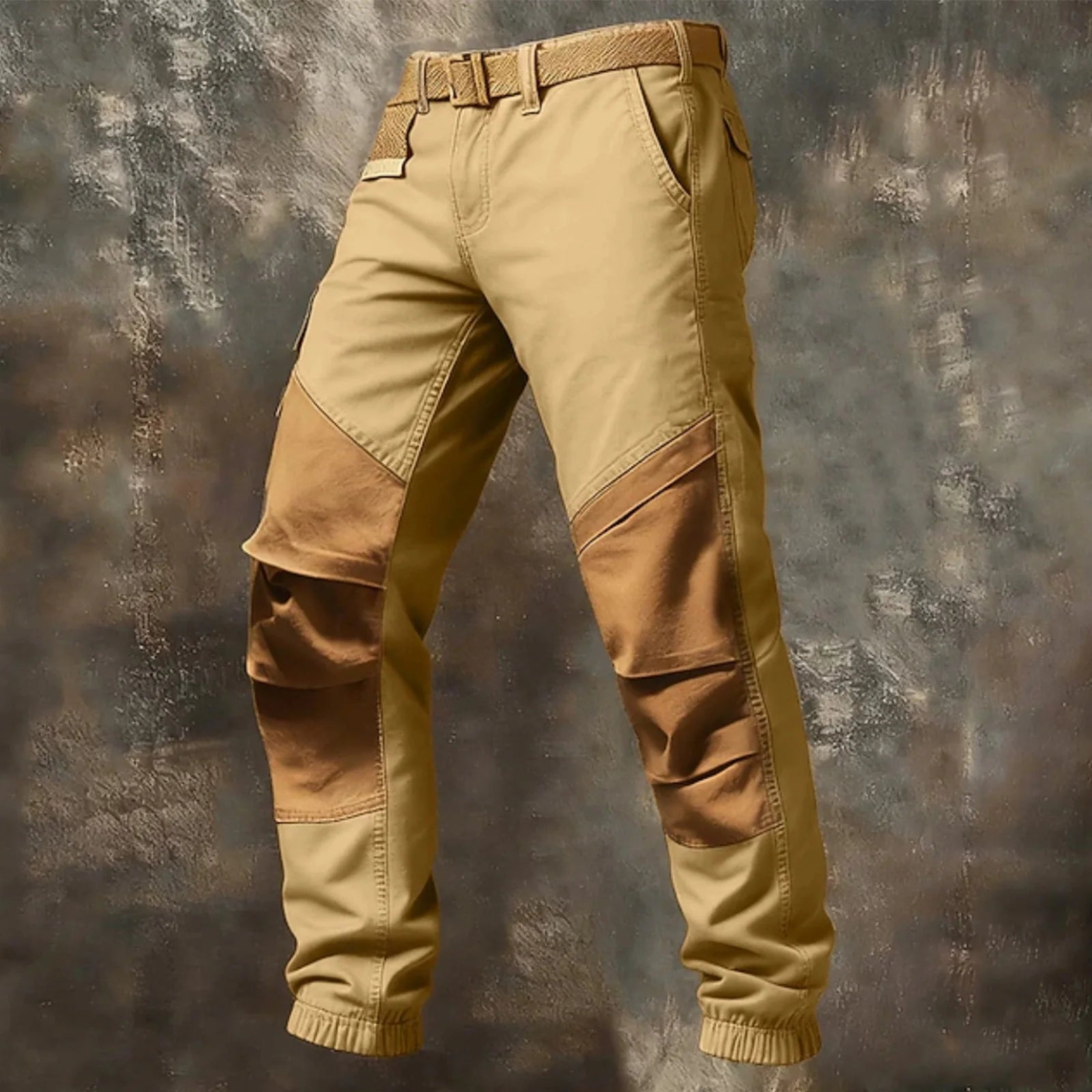 Leg Binding Color Blocked Work Pants Outdoor Hiking Pants Men'S Casual Pants Spring And Autumn Men'S Work Pants